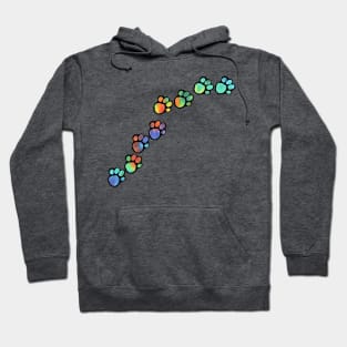 Psychedelic Paw Prints Hoodie